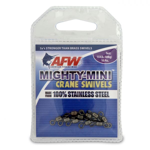 AFW FWSS10B-A 133Lb. 10pk Stainless Steel Crane Swivels Black