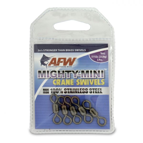 AFW FWSS1/0B-A 511Lb. 5pk Stainless Steel Crane Swivels Black