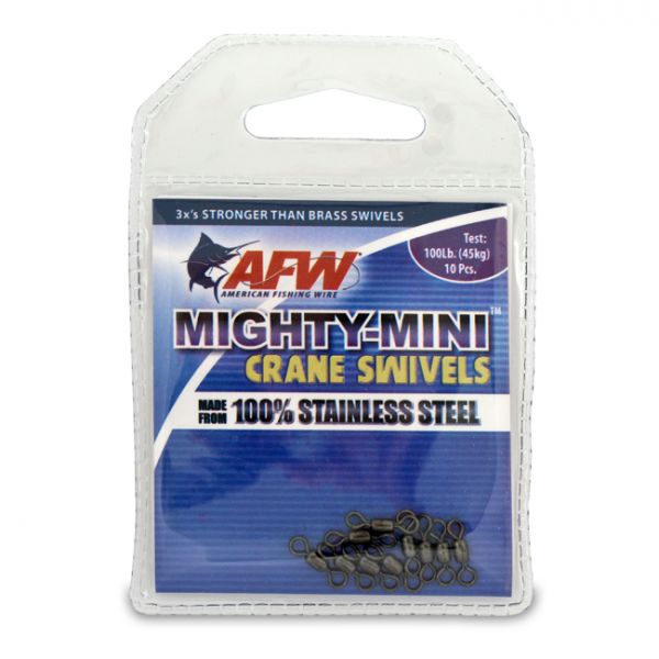 AFW FWSS12B-A 100Lb. 10pk Stainless Steel Crane Swivels Black