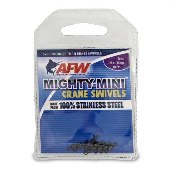 AFW FWSS14B-A 78Lb. 10pk Stainless Steel Crane Swivels Black