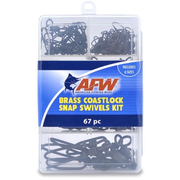 American Fishing Wire Brass Coastlock Snap Swivels 
