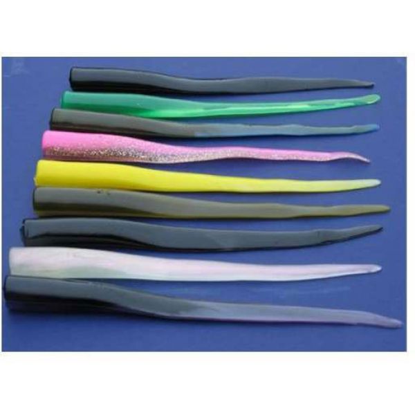 Al Gags Whip-It Eel Lures Replacement Tails 10in 03 Fluorescent Green