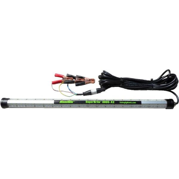 Alumiglo SuperBrite 8000-X2 24'' Green/White LED Fishing Light