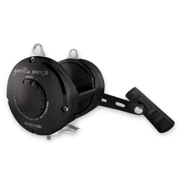 Alutecnos Albacore 20W-V 2-Speed Gorilla Reel - Black