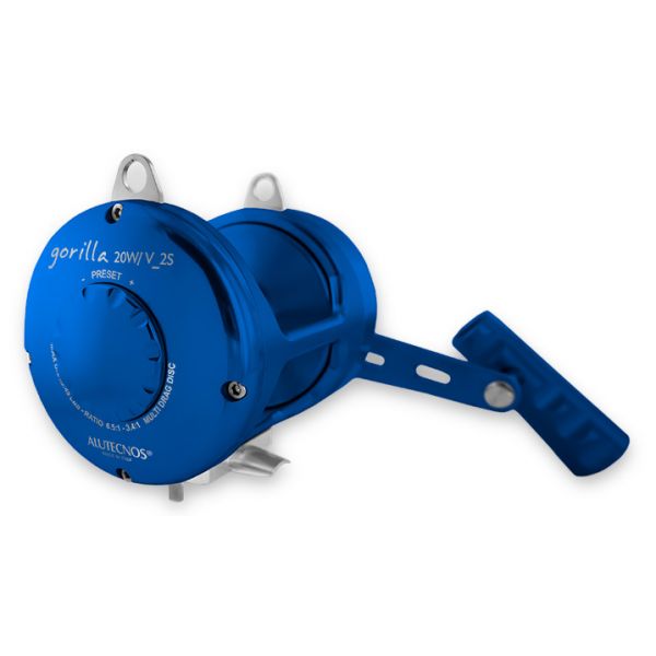 Alutecnos Albacore 20W-V 2-Speed Gorilla Reel - Blue