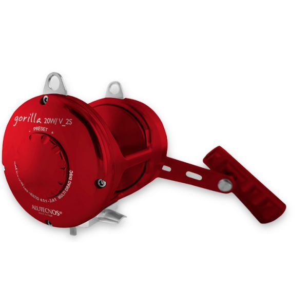 Alutecnos Albacore 20W-V 2-Speed Gorilla Reel - Red