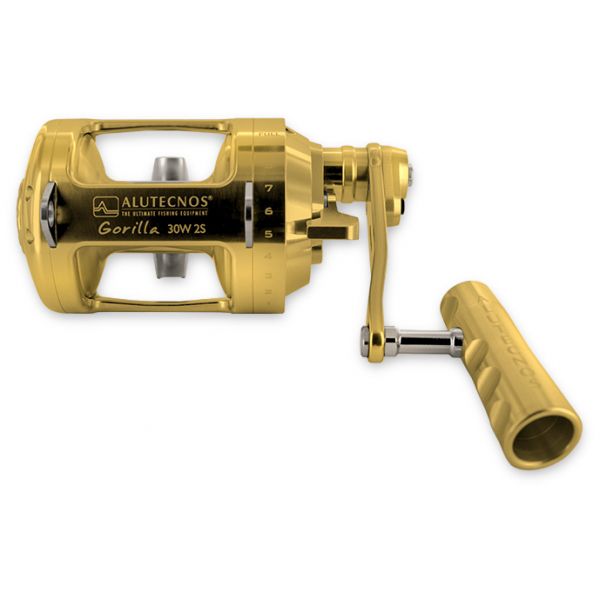 Alutecnos Albacore 30W 2-Speed Gorilla Reel - Gold