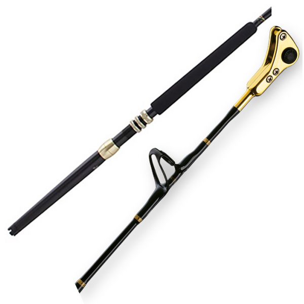 Alutecnos Stand-Up Albacore Rod - with Guides/Roller Top - Gold