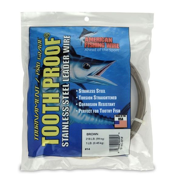 American Fishing Wire S14C-01 ToothProof Stainless Steel Leader Wire
