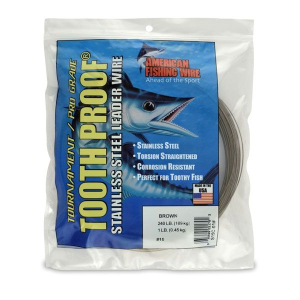 American Fishing Wire S15C-01 ToothProof Stainless Steel Leader Wire
