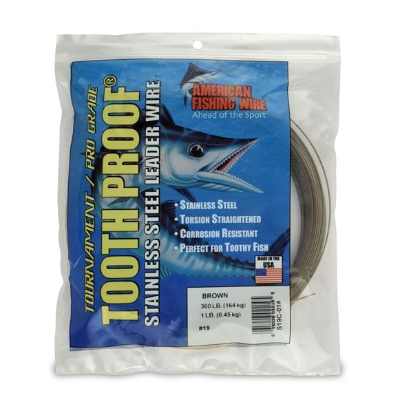 American Fishing Wire S19C-01 ToothProof Stainless Steel Leader Wire