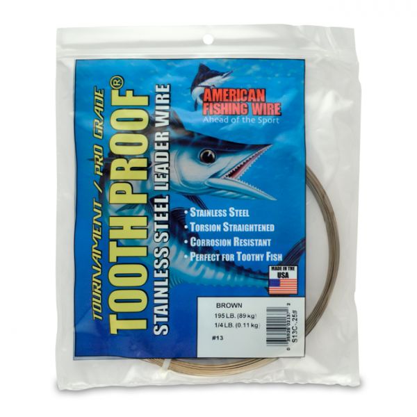 American Fishing Wire S13C-.25 13 Toothproof Leader Wire