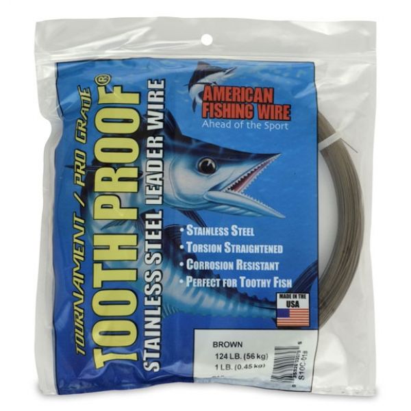 American Fishing Wire Toothproof Stainless Steel Leader Wire - 1lb Coil