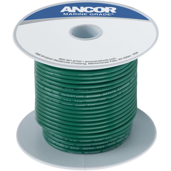 Ancor 12 AWG Tinned Copper Wire Primary Cable - Green - 1,000 ft.