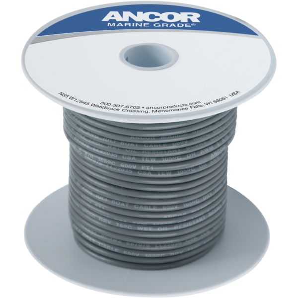 Ancor 12 AWG Tinned Copper Wire Primary Cable - Grey - 1,000 ft.