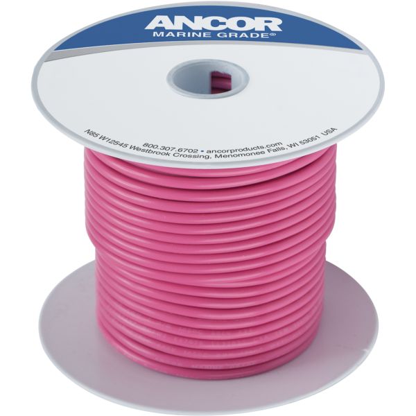 Ancor 12 AWG Tinned Copper Wire Primary Cable - Pink - 100 ft.