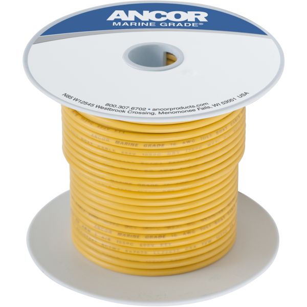 Ancor 12 AWG Tinned Copper Wire Primary Cable - Yellow - 100 ft.