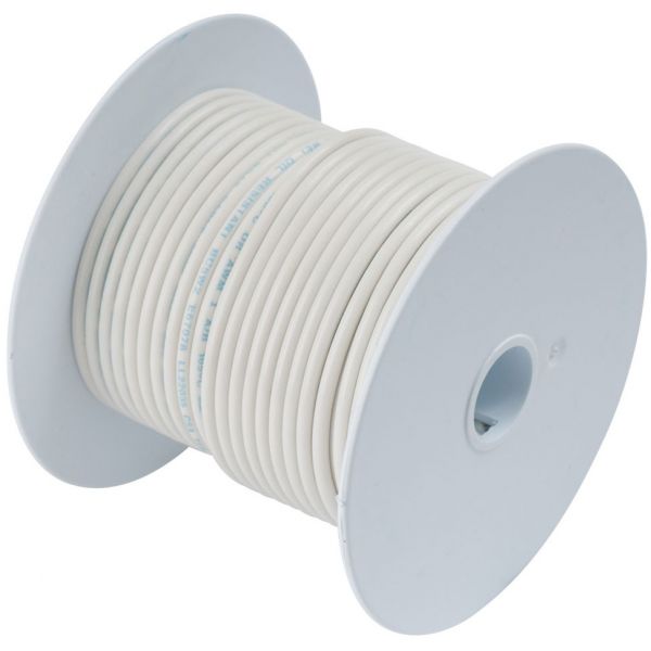 Ancor 10 AWG Tinned Copper Wire Primary Cable - White - 100 ft.