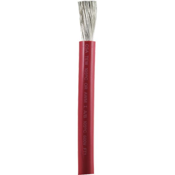 Ancor 2/0 AWG Tinned Copper Wire Battery Cable - Red - 100 ft.