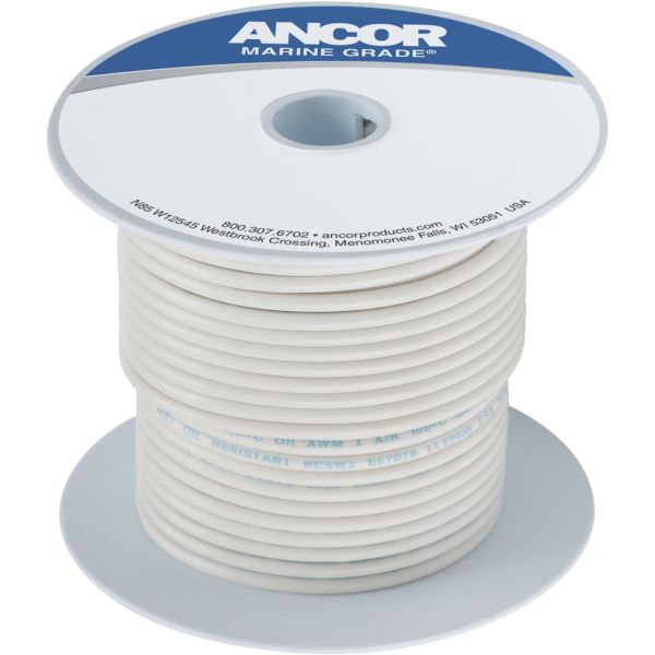 Ancor 12 AWG Tinned Copper Wire Primary Cable - White