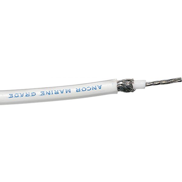 Ancor White RG 213 Tinned Coaxial Cable - 100'