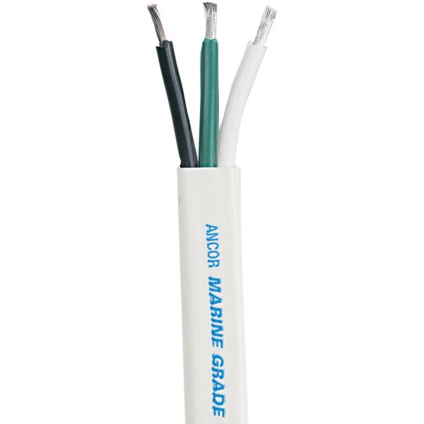 Ancor White Triplex Cable - Flat