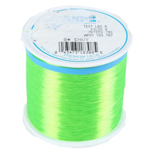 Ande Premium Mono 1/8 Lb. Spool 8 Lb. Test Hi Vis Green