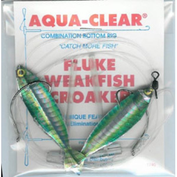 Aqua-Clear FW-2AHG Flounder/Weakfish Holographic High/Low Rig