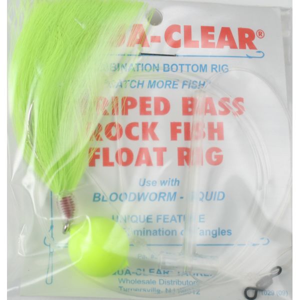 Aqua-Clear ST-7 Striped Bass Dropper Float Rig Chart Float/Chart Hair