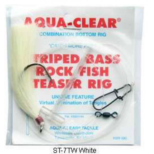 Aqua-Clear ST-7T Striped Bass Dropper Rig ST-7TW White