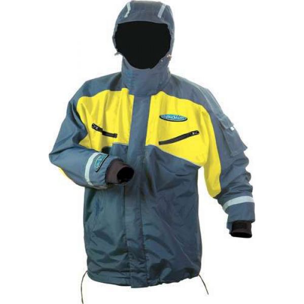 AquaSkinz Nor-Easter Full Zip Up Blue/Yellow - Size Small/Medium