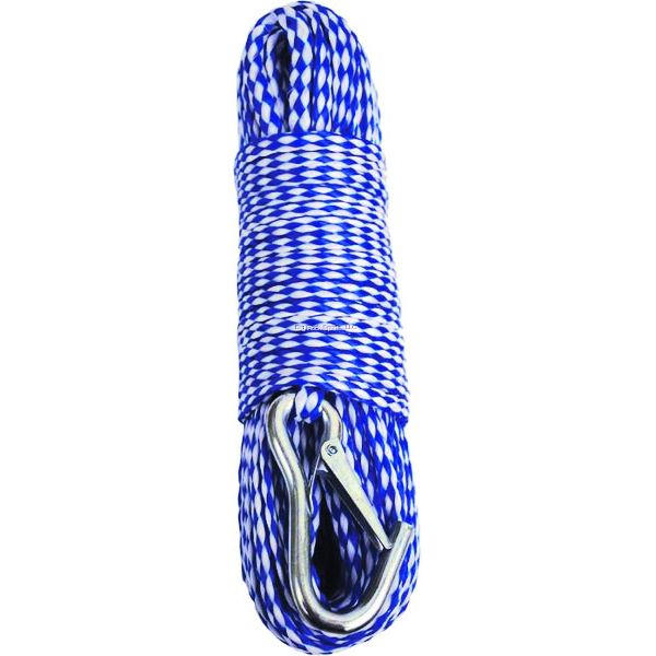 Attwood 11722-2 Hollow Braid Polypropylene Anchor Line w/ Hook - 1/4in