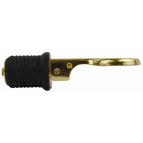 Attwood 7524A7 Brass Snap Handle Drain Plug - 1 in.