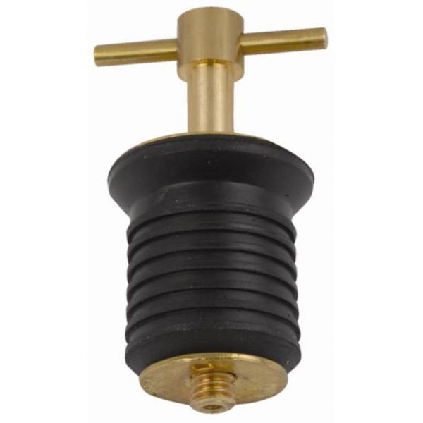 Attwood 7526A7 Brass T-Handle Drain Plug - 1 in.