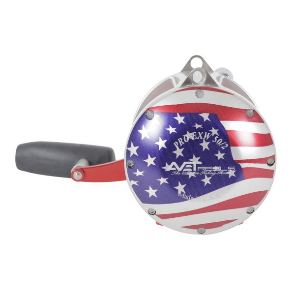 Avet EXW 50/2 Two-Speed Lever Drag Big Game Reel American Flag Patriot