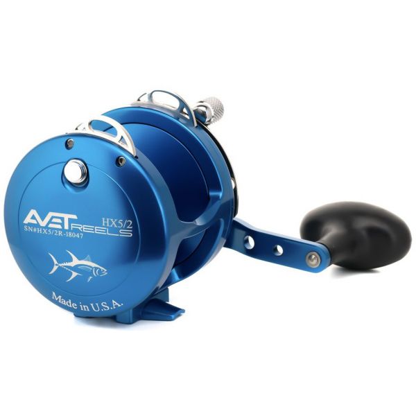 Avet HX 5/2 2-Speed Lever Drag Casting Reel Blue - Left-Hand