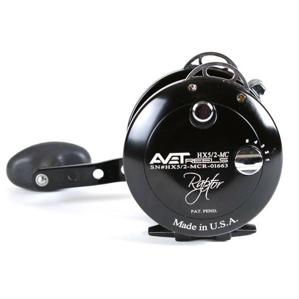 Avet HX 5/2 MC Raptor Two-Speed Lever Drag Casting Reel Black