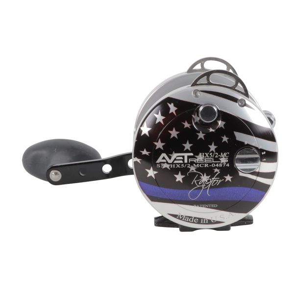 Avet HX 5/2 MC Raptor Two-Speed Lever Drag Casting Reel - First Responders Blue Line