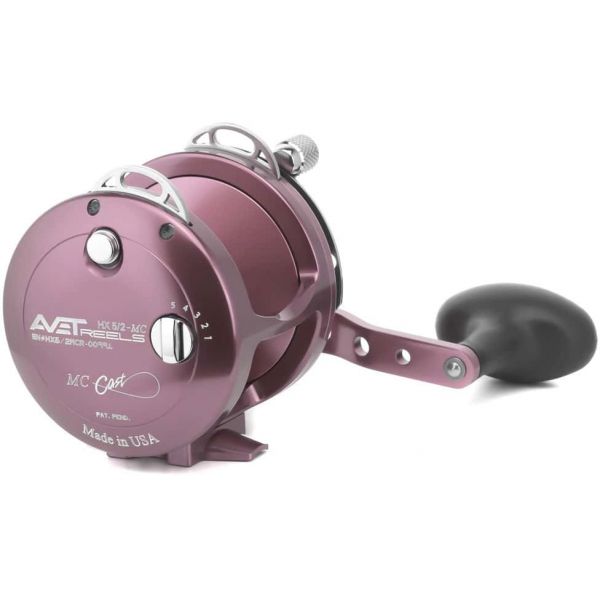 Avet HX 5/2 MC Two-Speed Lever Drag Casting Reels Pink