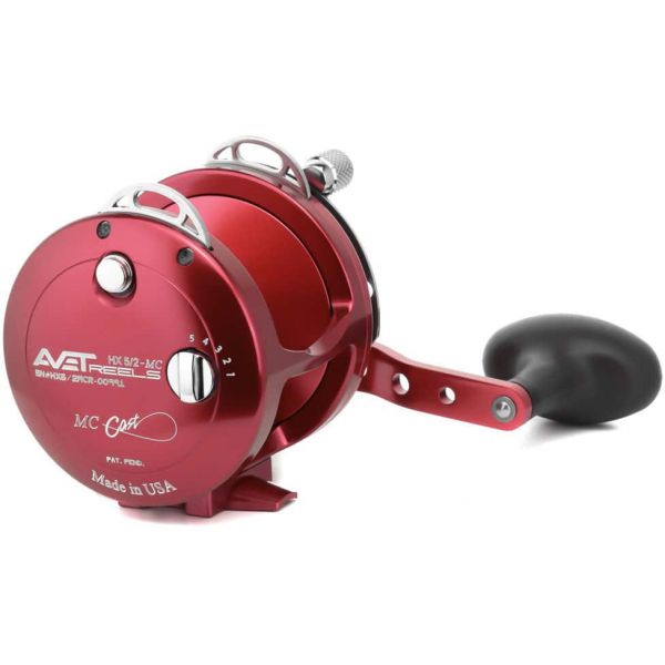 Avet HX 5/2 MC Two-Speed Lever Drag Casting Reels Red