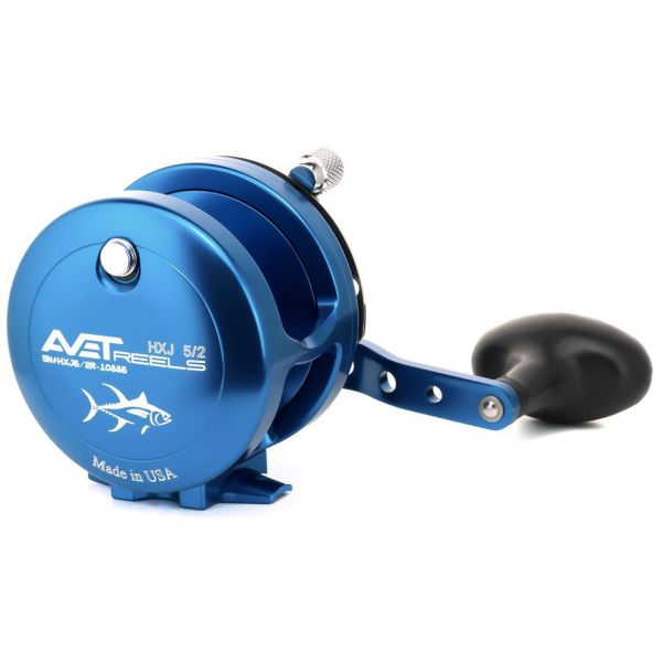 Avet HXJ 5/2 2-Speed Lever Drag Casting Reel Blue - Left-Hand