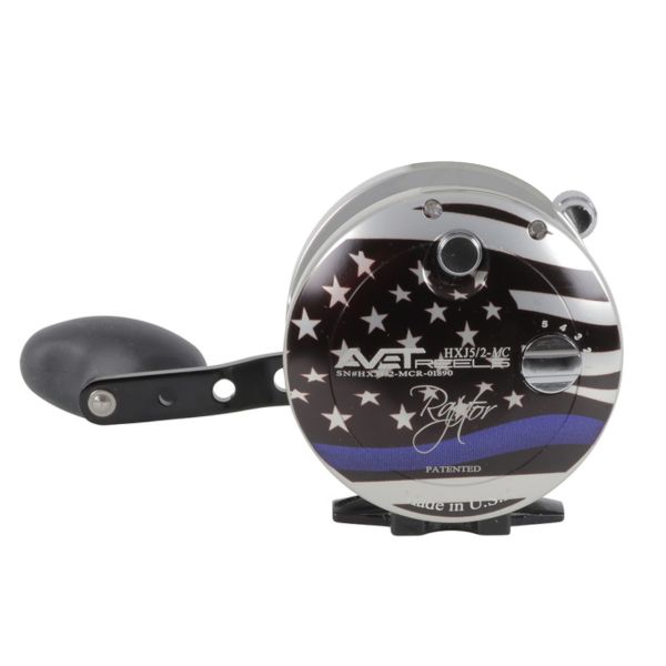 Avet HXJ 5/2 MC Raptor Two-Speed Lever Drag Casting Reel - First Responders Blue Line