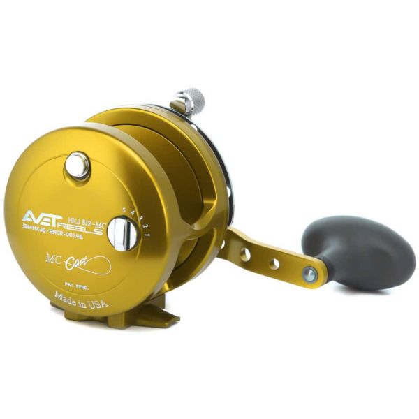 Avet HXJ 5/2 MC Two Speed Lever Drag Casting Reel Gold