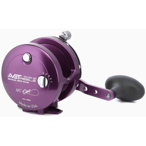 Avet HXJ 5/2 MC Two Speed Lever Drag Casting Reel Purple