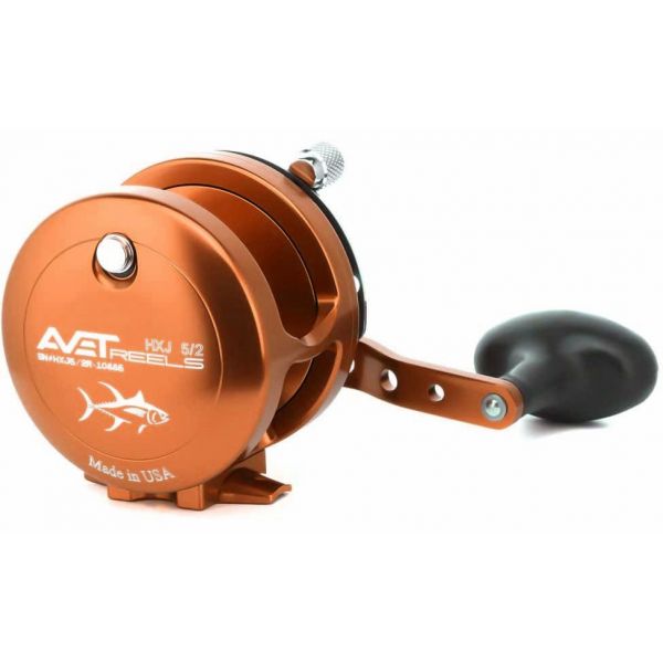 Avet HXJ 5/2 Two-Speed Lever Drag Casting Reel - Orange