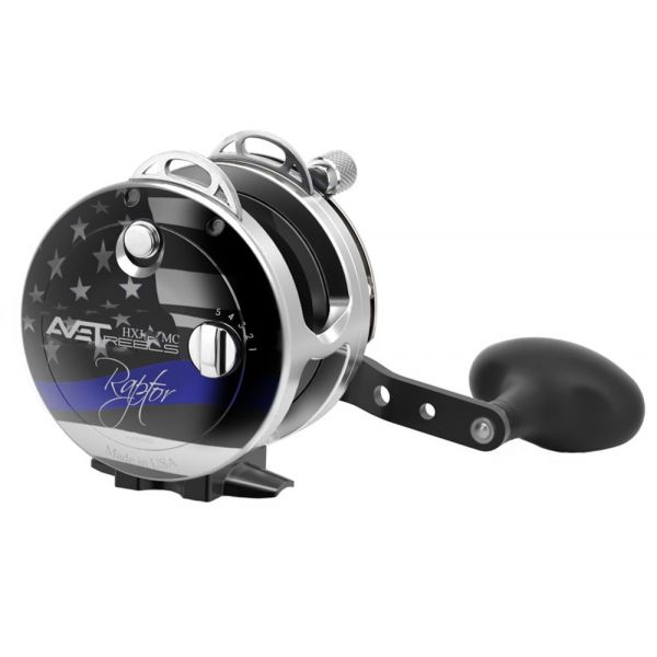 Avet HXJ 3-Speed Raptor MC Lever Casting Reel - Thin Blue Line