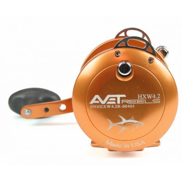 Avet HXW 4.2 Single Speed Lever Drag Casting Reel - Orange