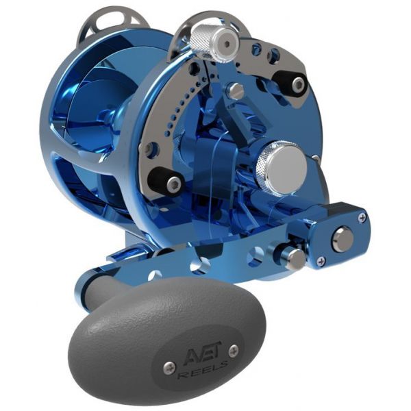 Avet HXW 5/2 2-Speed Lever Drag Casting Reel Blue - Left-Hand