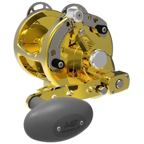 Avet HXW 5/2 2-Speed Lever Drag Casting Reel Gold - Left-Hand