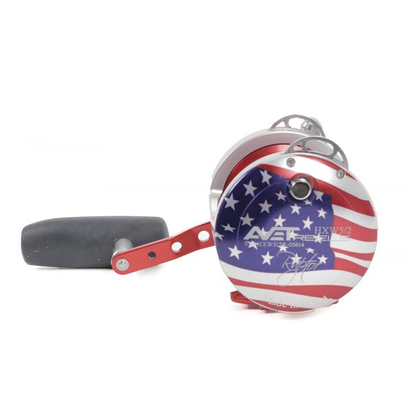 Avet HXW 5/2 RAPTOR Two-Speed Lever Drag Casting Reel American Flag Patriot